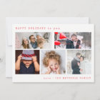 Minimal Holiday Photo Collage | Red Gingham