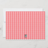 Minimal Holiday Photo Collage | Red Gingham (Back)