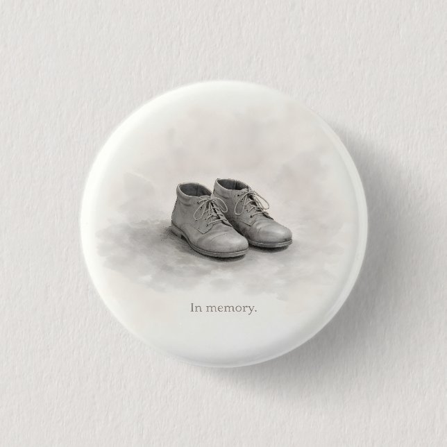 Minimal Holocaust Remembrance Day  Button (Front)