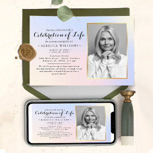 Minimal Holographic Celebration of life Invitation