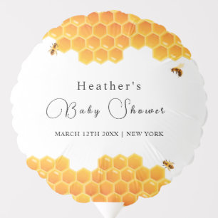 Minimal Honey Bumblebee Boy Baby Shower  Balloon