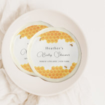 Minimal Honey Bumblebee Boy Baby Shower  Sugar Cookie