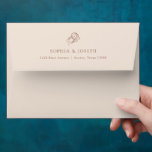 Minimal Horseshoe Neutral Beige and Brown Wedding Envelope<br><div class="desc">These simple,  elegant neutral beige and brown wedding envelopes feature a hand-drawn pair of horseshoes as a simple illustration,  for an updated look for your country,  western,  rustic,  ranch or cowboy theme wedding.</div>