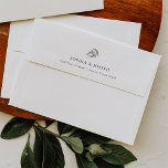 Minimal Horseshoe | Rustic Black and White Wedding Envelope<br><div class="desc">These simple,  elegant black and white wedding envelopes feature a hand-drawn pair of horseshoes as a simple illustration,  for an updated look for your country,  western or cowboy theme wedding.</div>