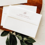 Minimal Horseshoe | Rustic Brown and White Wedding Envelope<br><div class="desc">These simple,  elegant brown and white wedding envelopes feature a hand-drawn pair of horseshoes as a simple illustration,  for an updated look for your country,  western,  rustic,  ranch or cowboy theme wedding.</div>