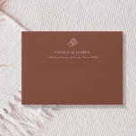 Minimal Horseshoe | Rustic Brown Wedding Envelope<br><div class="desc">These simple,  elegant brown wedding envelopes feature a white,  hand-drawn pair of horseshoes as a simple illustration,  for an updated look for your country,  western,  rustic,  ranch or cowboy theme wedding.</div>