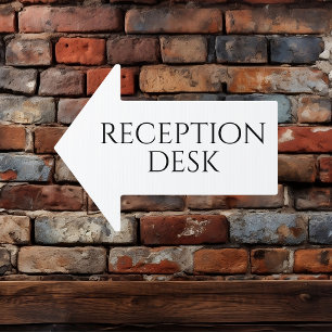 Minimal Hostel Direction Informational Reception Sign