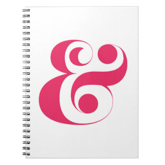 Minimal Hot Pink Ampersand Notebook