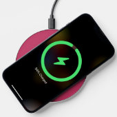 Minimal Hot Pink Modern Typographic Monogram Wireless Charger (Phone)