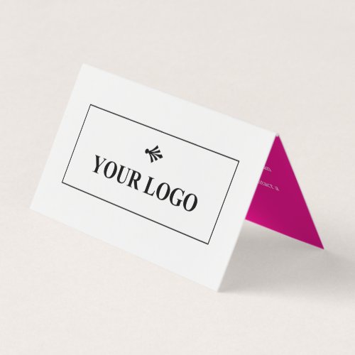 Minimal Hot Pink Your Logo Lash Artist Aftercare B Business Card