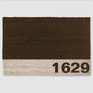 Minimal House Number Coir Mat