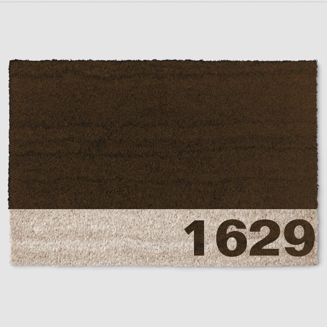 Minimal House Number Coir Mat (Front)