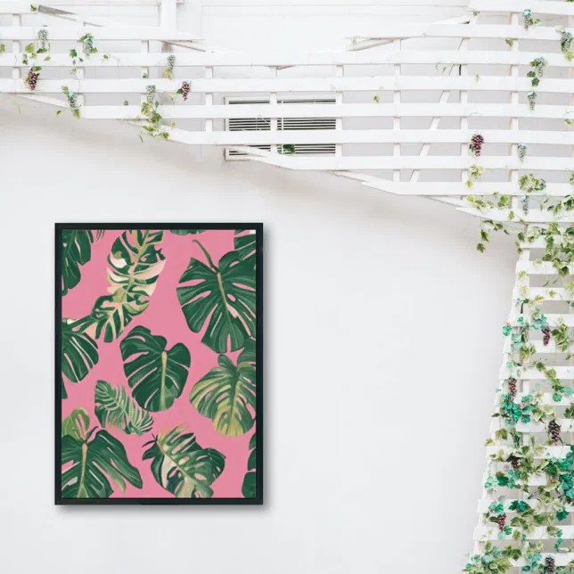 Minimal Illustrations Monstera Plant Poster | Zazzle