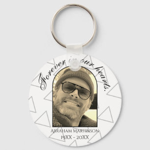 Minimal In Loving Memory Keepsake Keychain