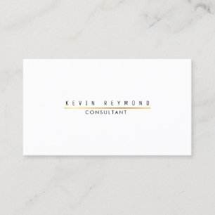 Minimal Information on Elegant White Professional Business Card