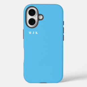 Minimal Initial Letter Monogram Modern Stylish iPhone 16 Case
