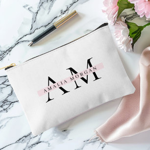 Minimal Initial & Personalized  Accessory Pouch