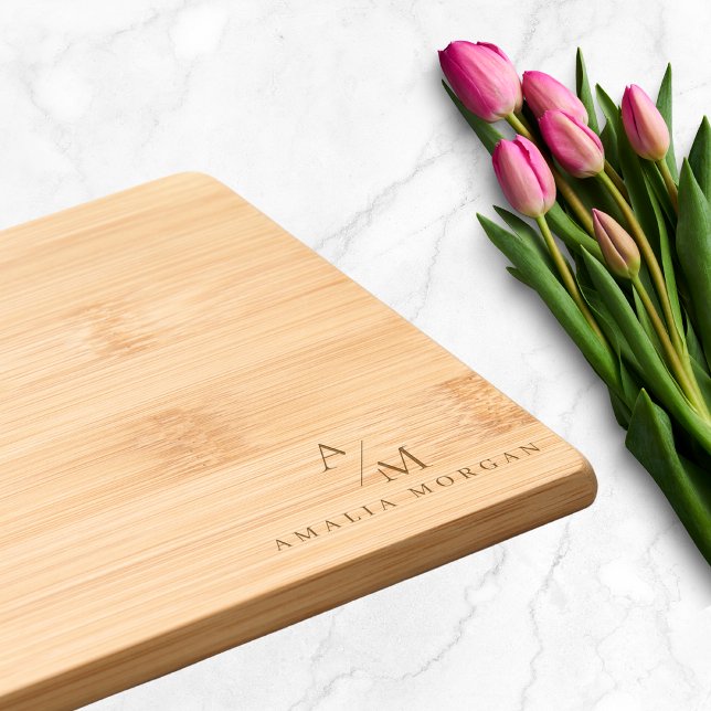 Minimal Initial & Personalized  Engraved Cutting Board (Creator Uploaded)