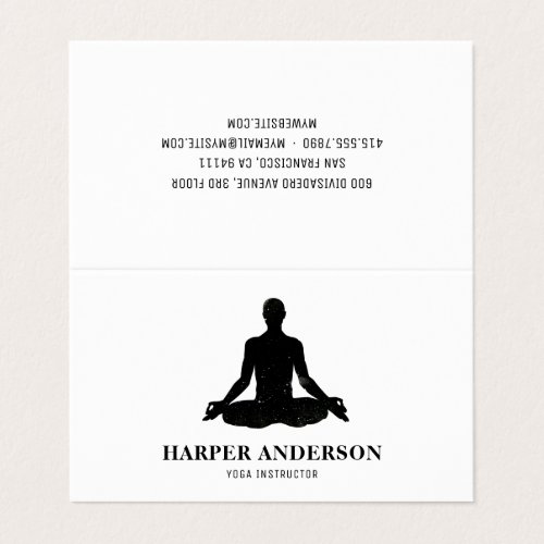 Minimal Inspiration Yoga Instructor Professional  Business Card