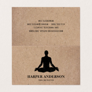 Minimal Inspiration Yoga Instructor Professional  Business Card