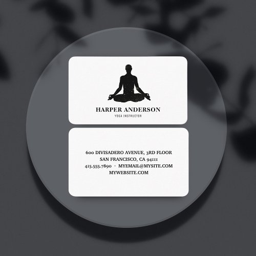 Minimal Inspiration Yoga Instructor Professional  Business Card