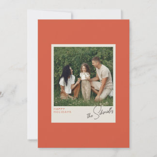 Minimal Instant Photo Frame Holiday Card