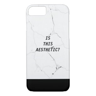 Minimal IS THIS AESTHETIC? Marble Text Tumblr iPhone 8/7 Case