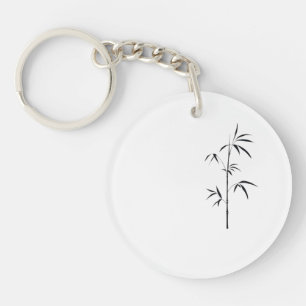 Minimal Japanese Bamboo Acrylic Keychain