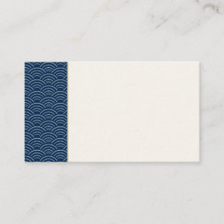 Minimal Japanese Seigaiha Business Card 