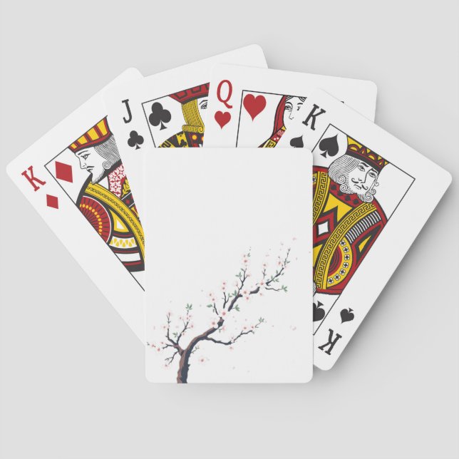 Minimal Japanese Tree Branch Poker Cards (Back)