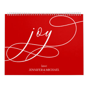 Minimal Joy Christmas pine tree simple Calendar