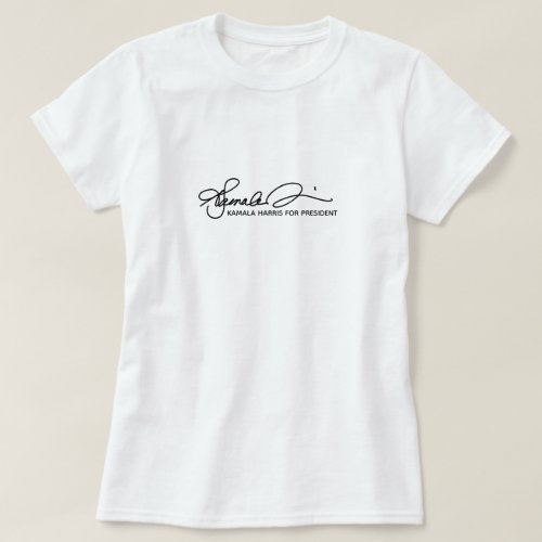 Minimal Kamala Harris For President 2024 Signature T_Shirt