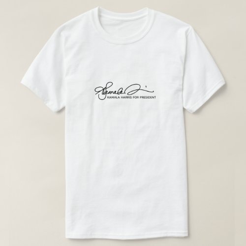 Minimal Kamala Harris For President 2024 Signature T_Shirt