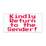 [ Thumbnail: Minimal "Kindly Return to The Sender!" Self-Inking Stamp ]