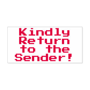 Minimal "Kindly Return to the Sender!" Self-inking Stamp