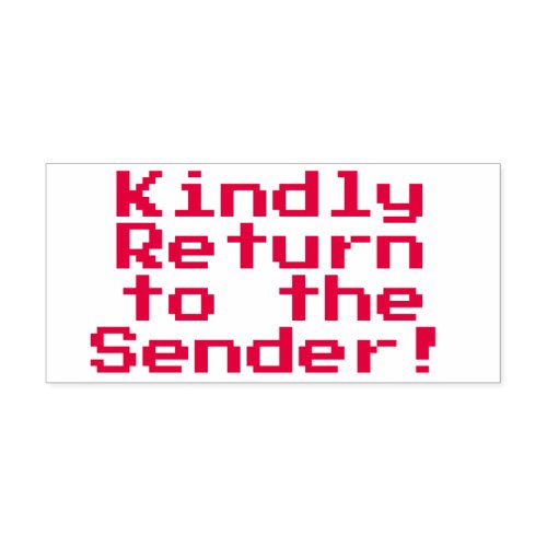 Minimal Kindly Return to the Sender Self_inking Stamp