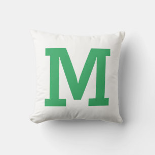 Minimal Large Initial Letter Throw Pillow