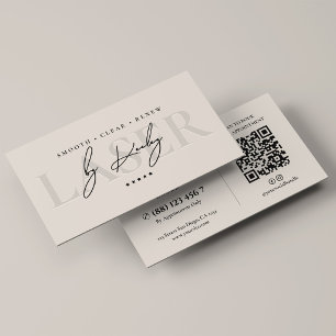 Minimal Laser Esthetic Clinic Sand Business Card