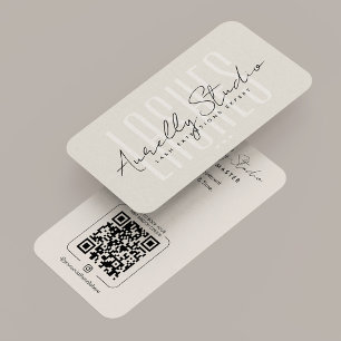 Minimal Lash Tech Studio Sand Appointment  Business Card