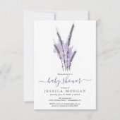 Minimal Lavender Baby Shower Invitation Card (Front)