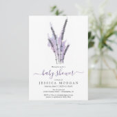 Minimal Lavender Baby Shower Invitation Card (Standing Front)