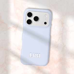 Minimal Lavender Initial Monogrammed iPhone iPhone 17 Pro Case