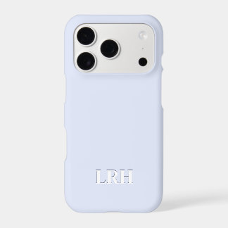 Minimal Lavender Initial Monogrammed iPhone iPhone 17 Pro Case