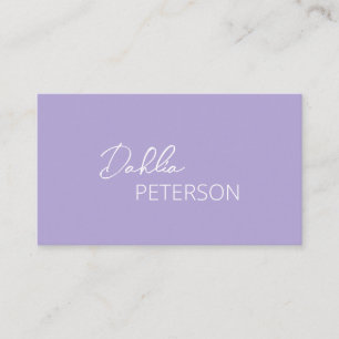 Minimal Lavender QR Code Modern Business Card