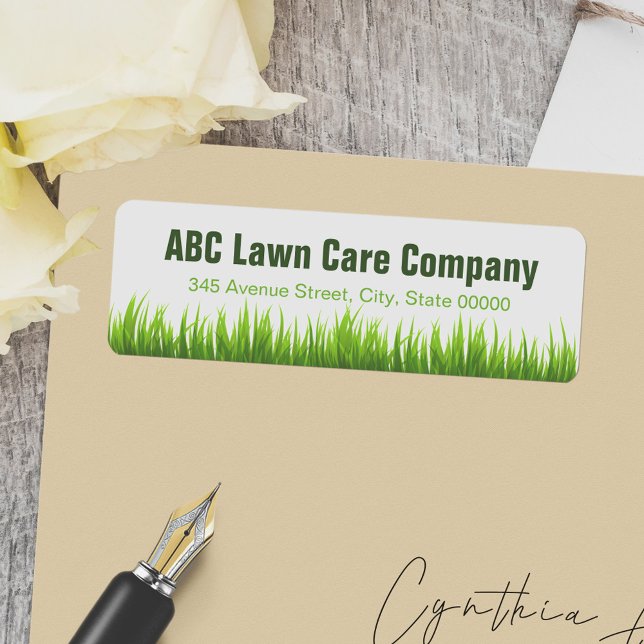 Minimal Lawn Care Landscaping Services Company Label (Creator Uploaded)