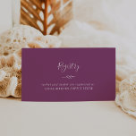 Minimal Leaf | Berry Purple Gift Registry Enclosure Card<br><div class="desc">This minimal leaf berry purple gift registry enclosure card is perfect for a boho wedding. The design features a simple greenery leaf silhouette in a romantic summer violet color with minimalist bohemian garden style.</div>
