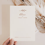 Minimal Leaf | Boho Cream Wedding Advice Card<br><div class="desc">This minimal leaf boho cream wedding advice card is perfect for a boho wedding and can be used for any event. The design features a simple greenery leaf silhouette in earthy burnt orange on a cream background with minimalist desert bohemian style. These advice cards can be used as a guestbook...</div>