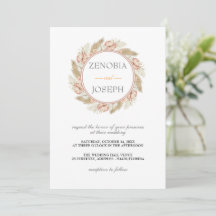 Minimal Leaf Boho Floral Wedding