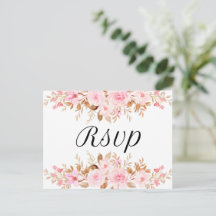 Minimal Leaf Boho Floral Wedding meal choice rsvp