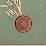 Minimal Leaf Couple Initials Monogram Wedding Wax Seal Sticker<br><div class="desc">This minimal leaf couple initials monogram wedding wax seal sticker is perfect for an elegant wedding invitation envelope. The design features a simple greenery leaf silhouette with classic minimalist style. Personalize it with the initials of the couple.</div>